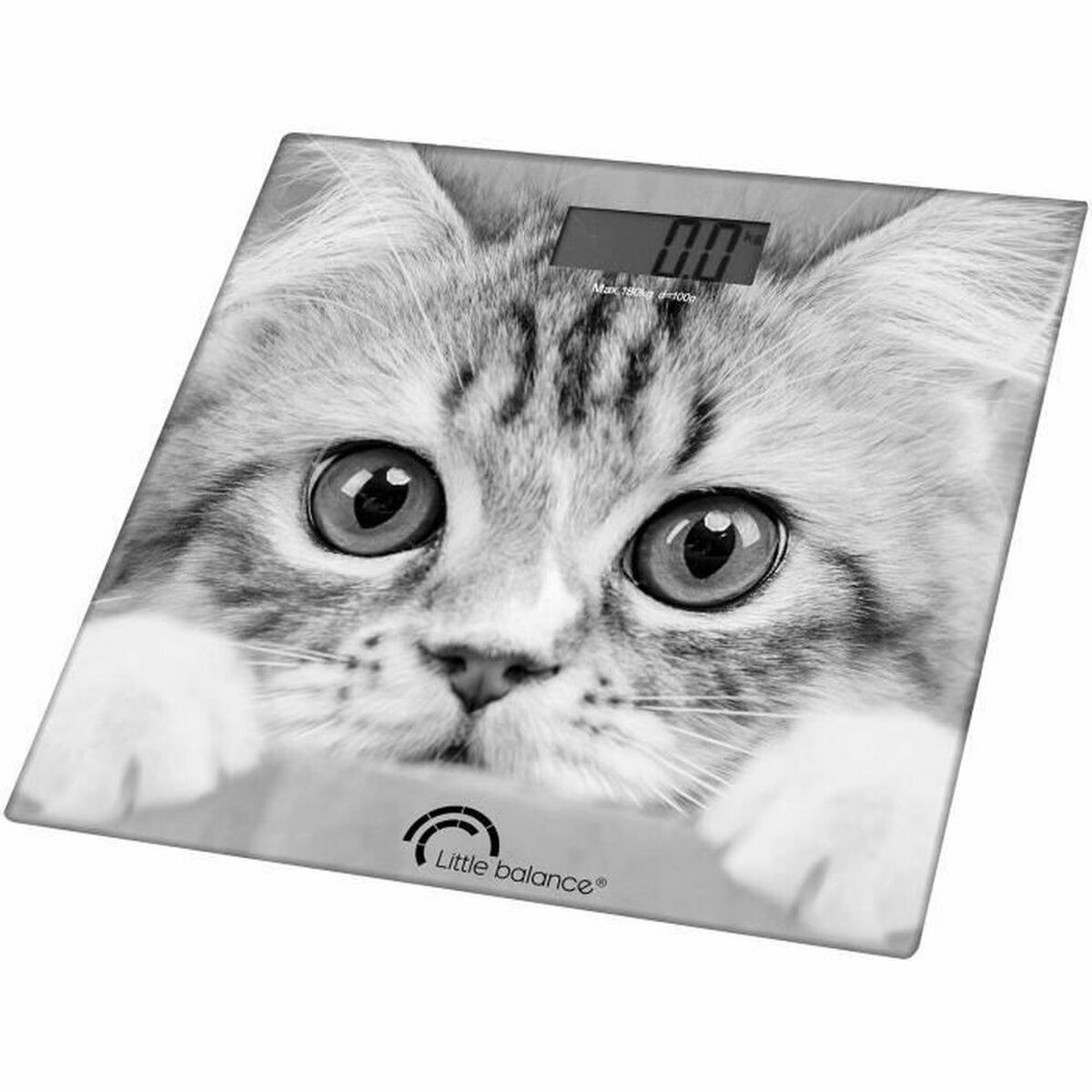 Little Balance Digitale Personenweegschaal Little Balance The Cat Grijs 180 Kg