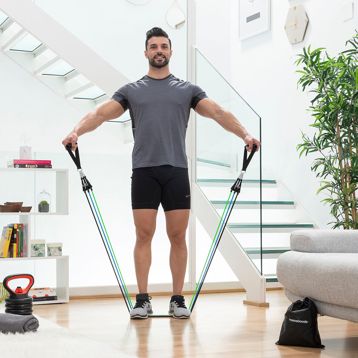 Resistance Bands Set 3 Levels with Accessories – Home Workout Fitness